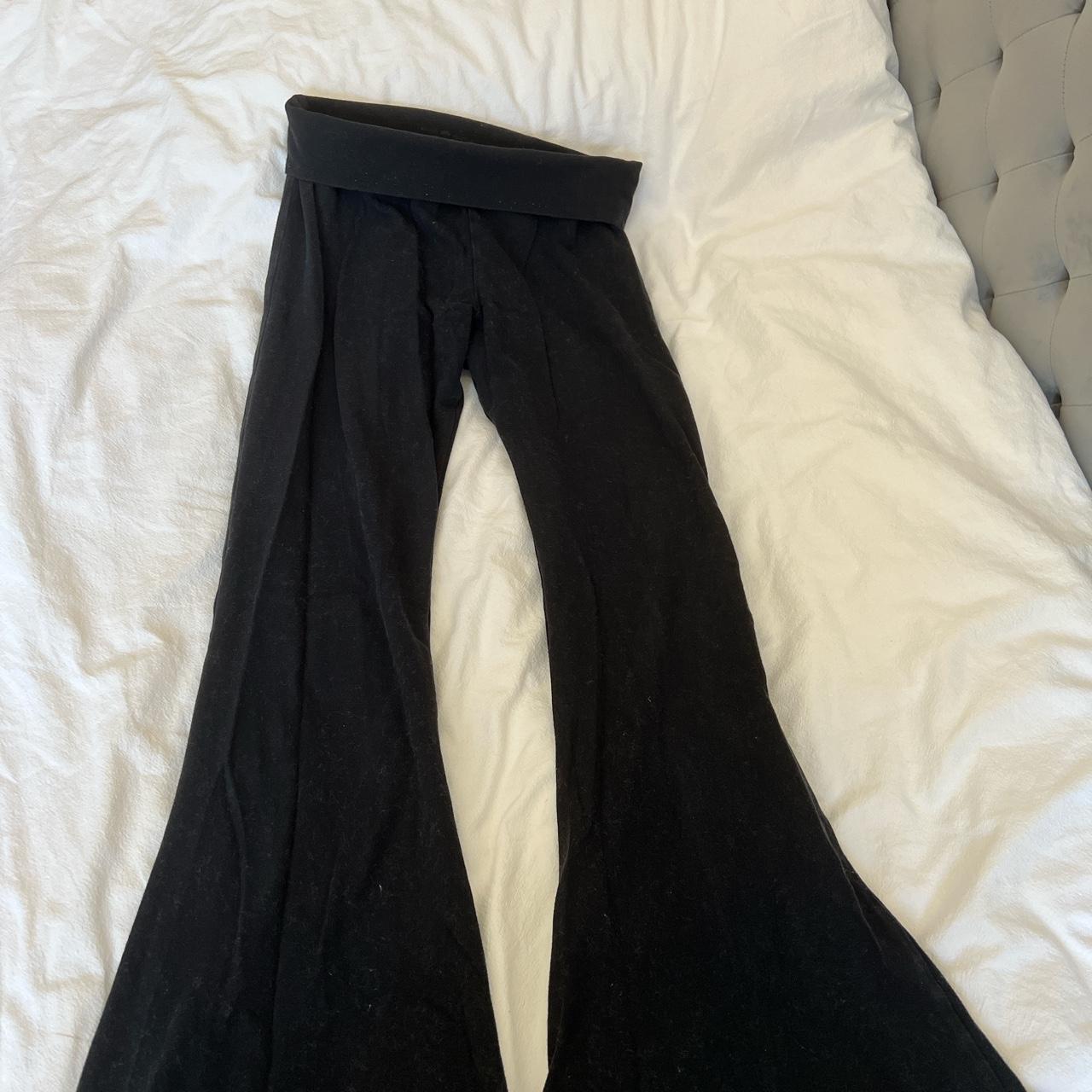 Brandy Melville black flare pants One size Good... - Depop