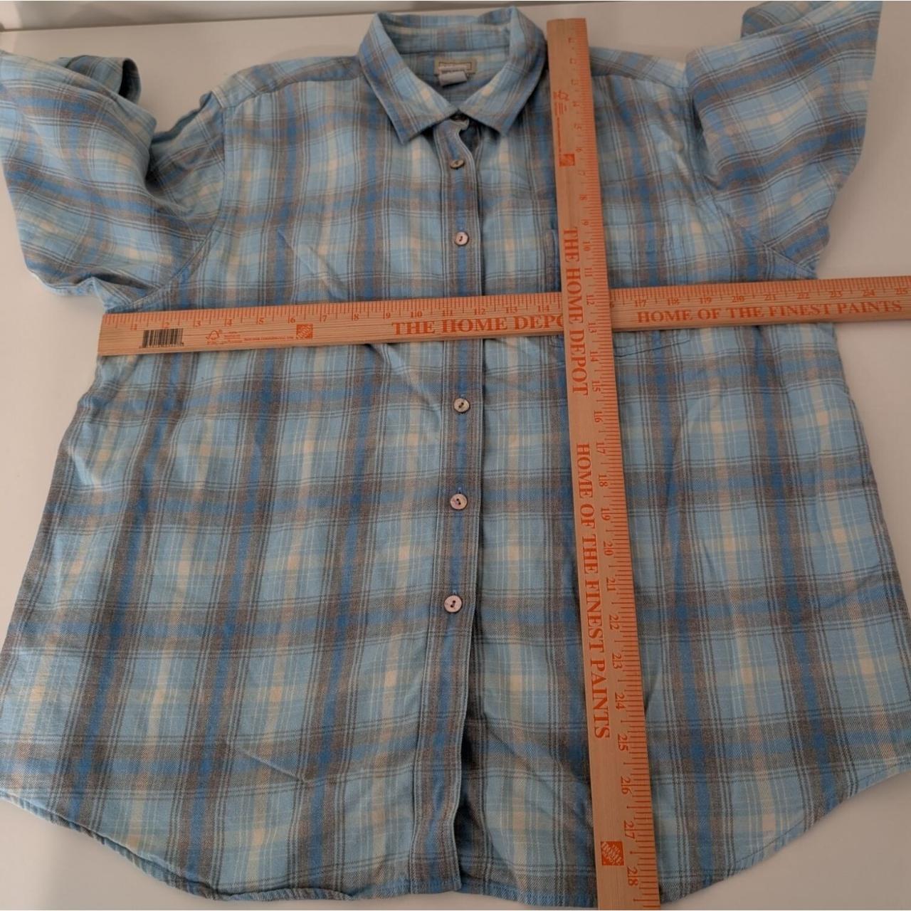 Women's Shirt - Blue - XL – LL Bean Plaid Flannel… - image 5