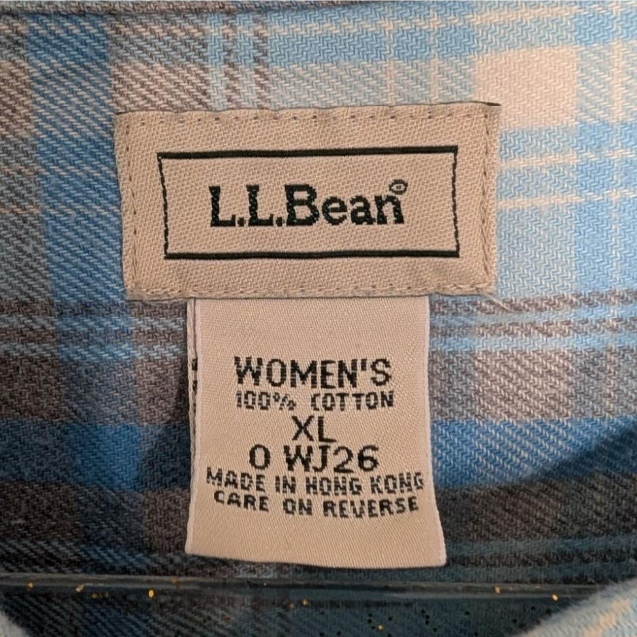 Women's Shirt - Blue - XL – LL Bean Plaid Flannel… - image 3