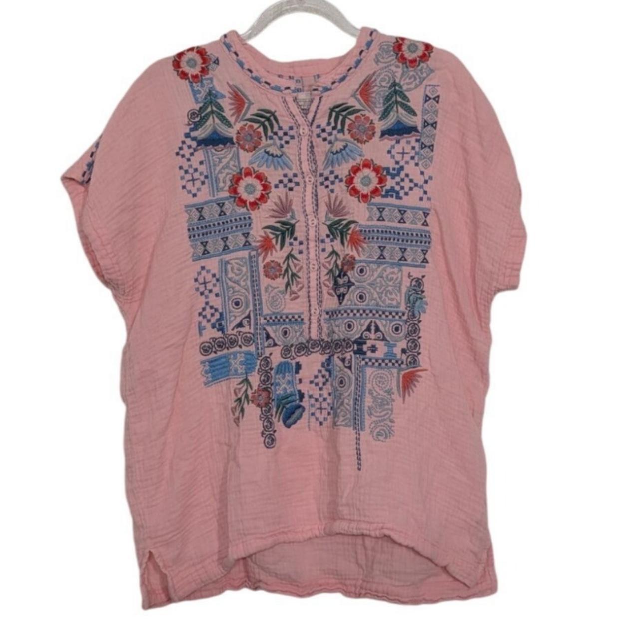 Johnny Was Women's T-shirt - Pink - XS – Biya Joh… - image 1