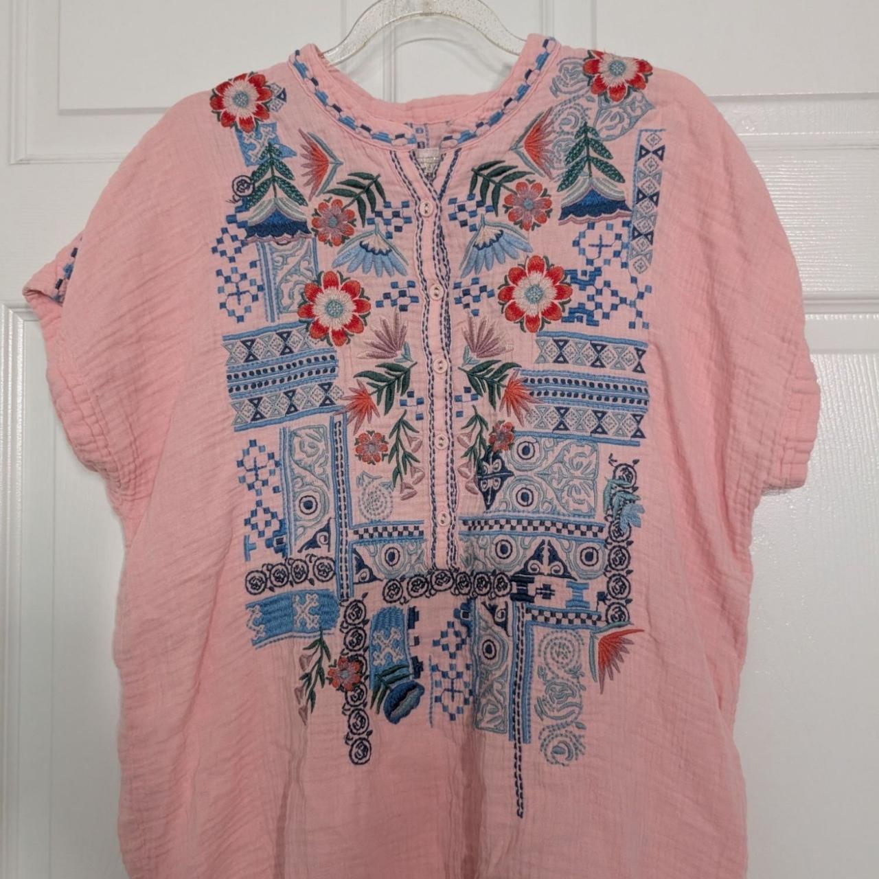 Johnny Was Women's T-shirt - Pink - XS – Biya Joh… - image 2