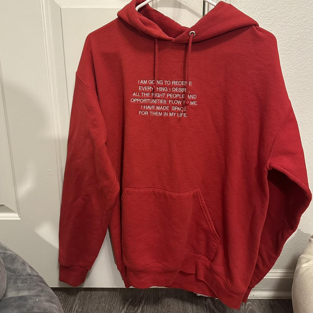 we’re not really strangers red medium hoodie - Depop