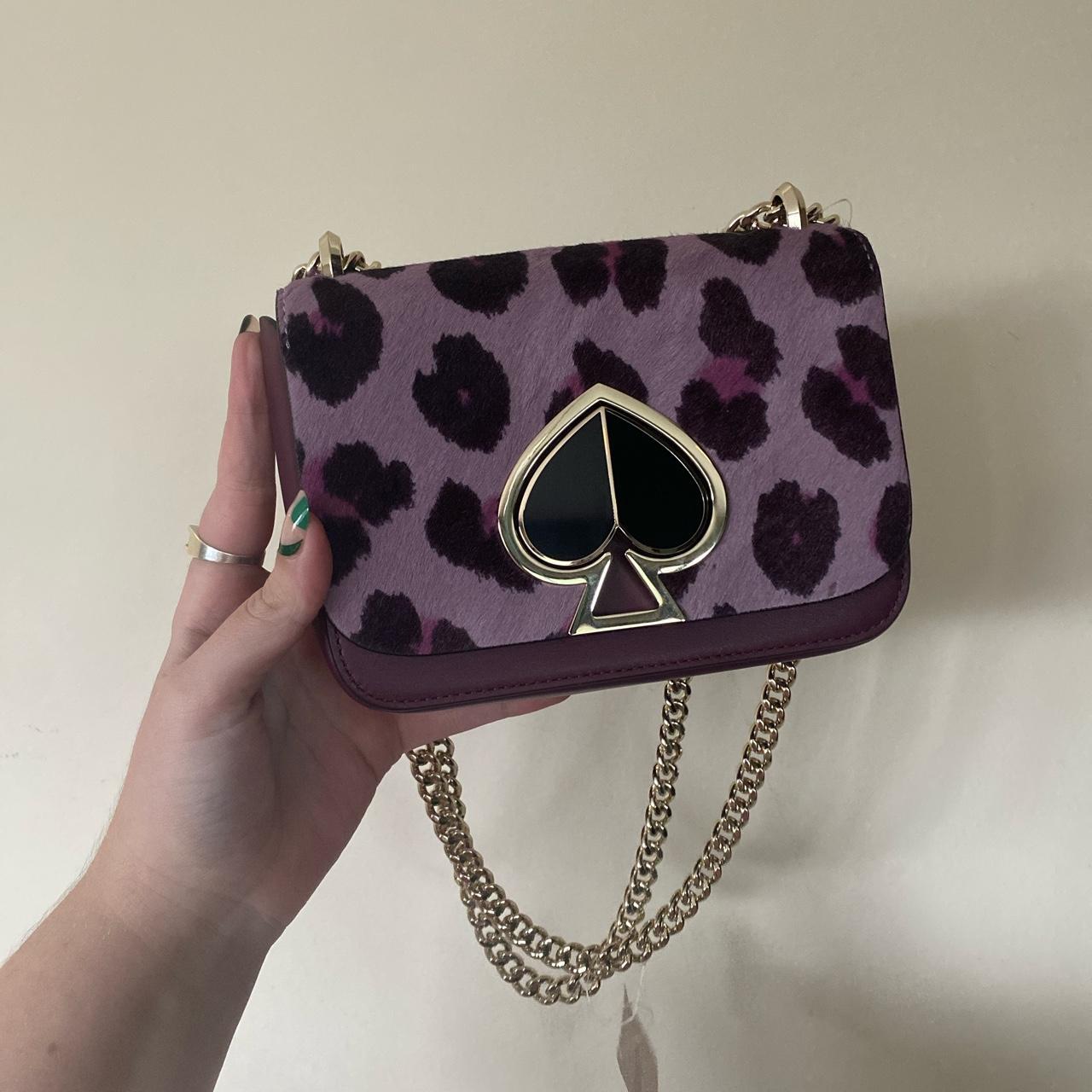 Kate Spade Nicola Glitter Twistlock Bag in Purple