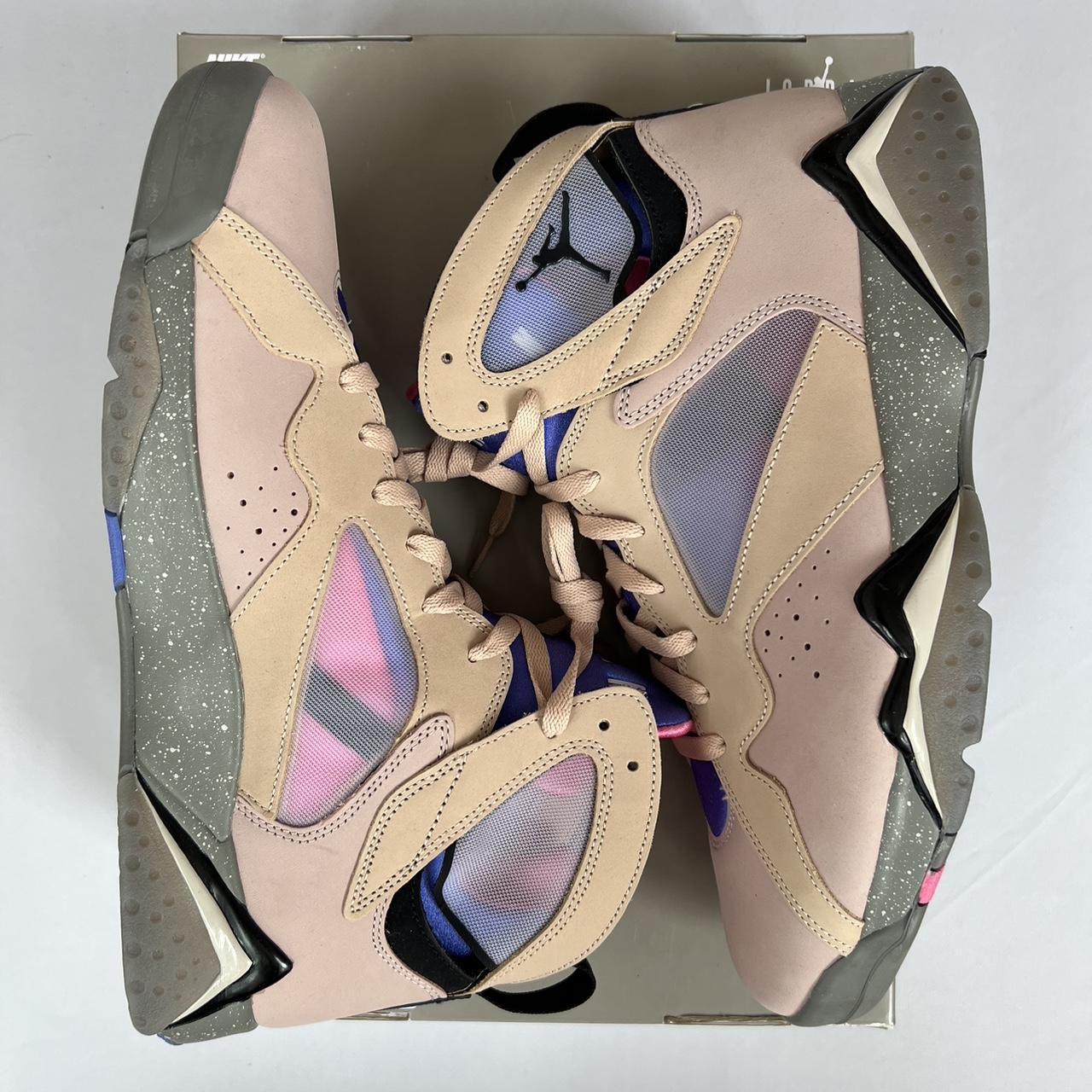 purple and tan jordans