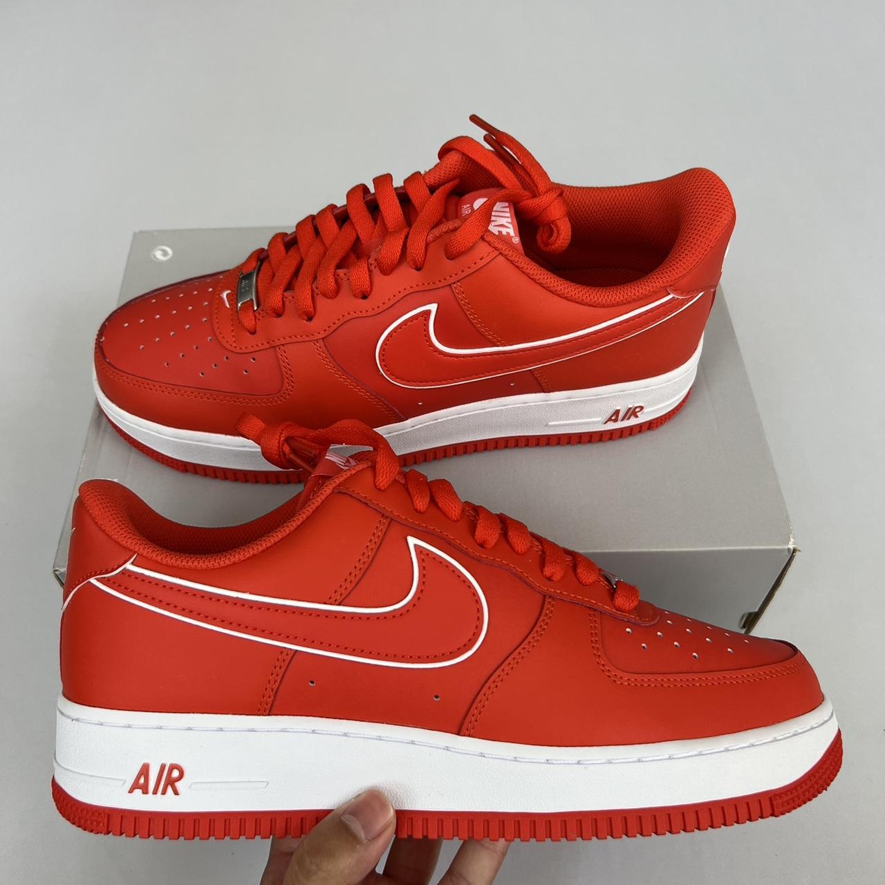 Nike Air Force 1 Low '07 Picante Red White Sneaker... - Depop