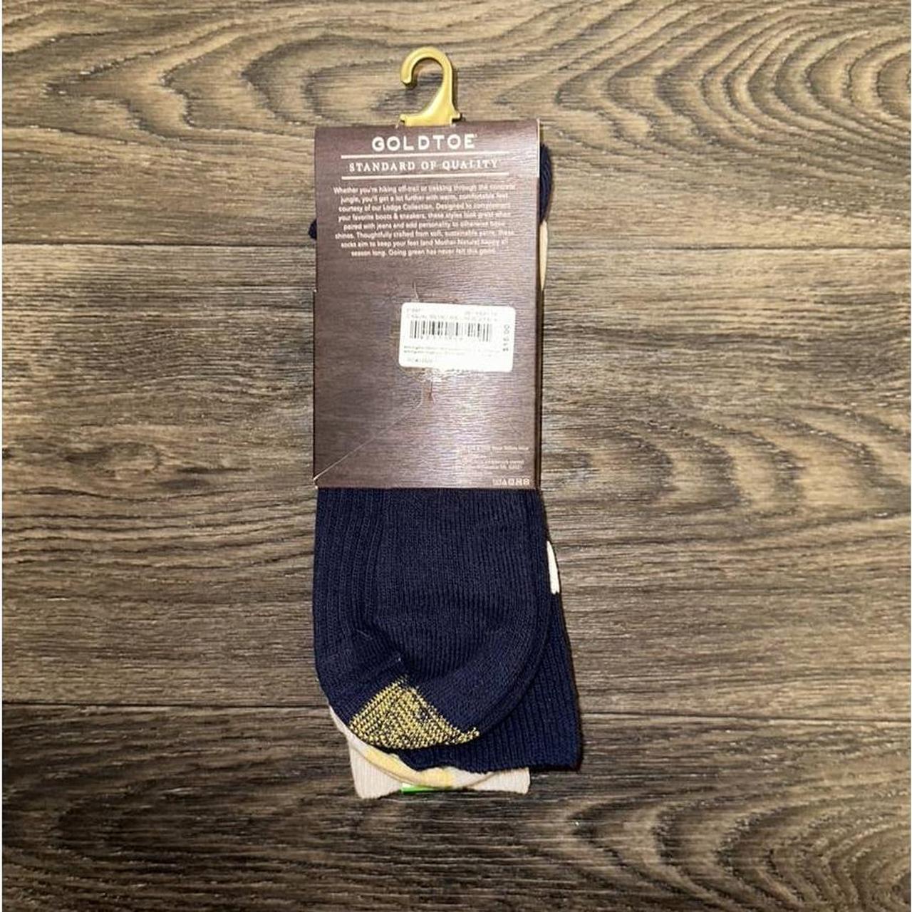 Gold Toe Men's Cream and Blue Socks (2)
