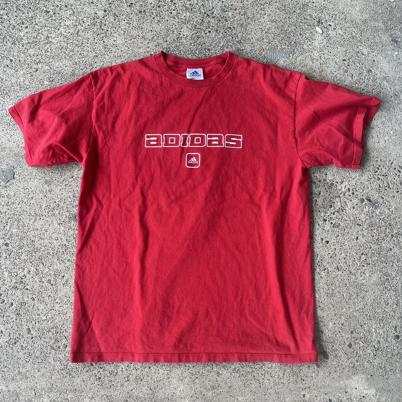 Adidas Men's Red T-shirt | Depop