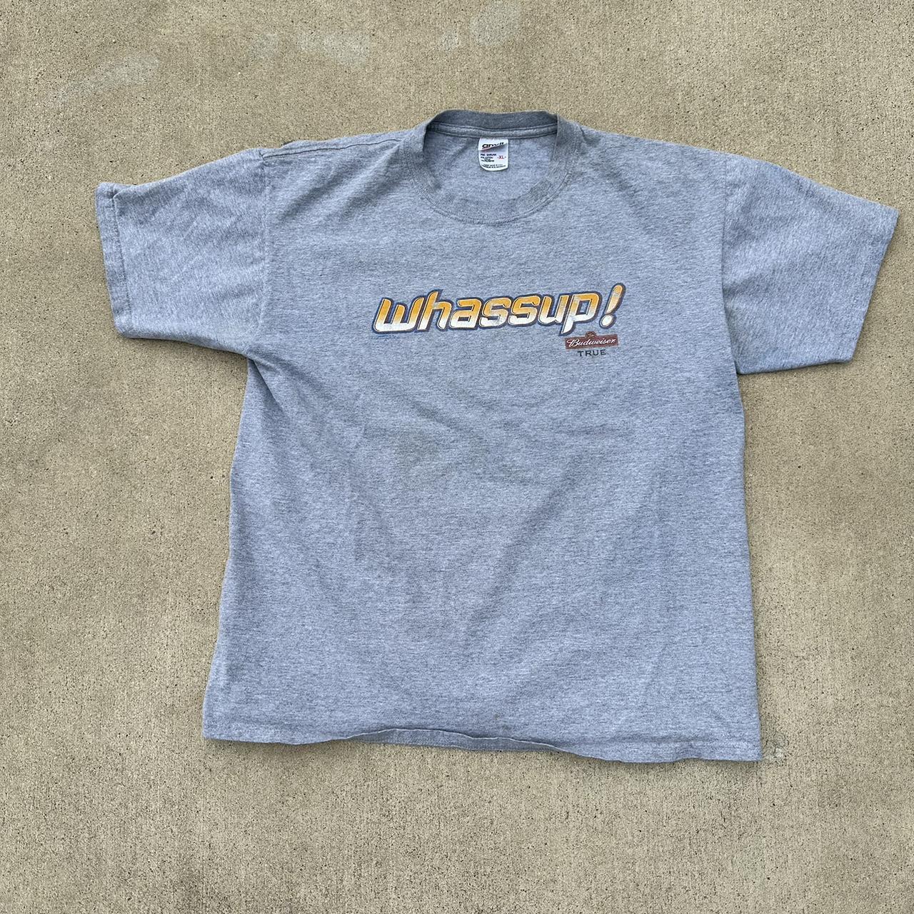 Budweiser Men's Grey T-shirt | Depop