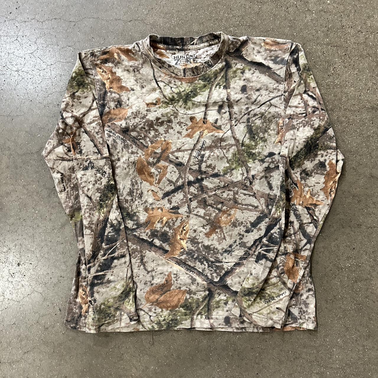 Medium Cabela's Fall Hunting Forest Camo Long Sleeve... - Depop