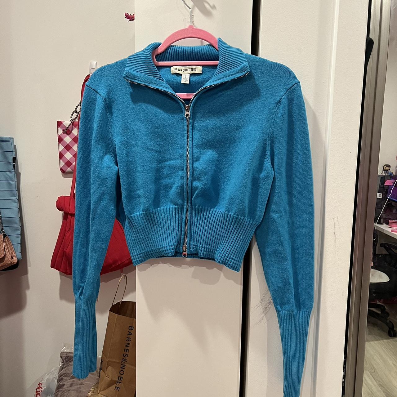 Urban Outfitters Women's Blue and Gold Shirt