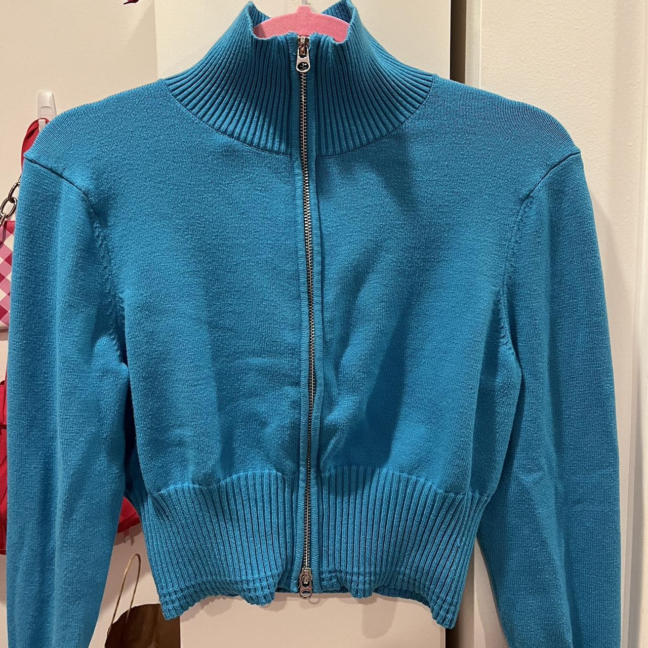 Urban Outfitters Women's Blue and Gold Shirt (4)