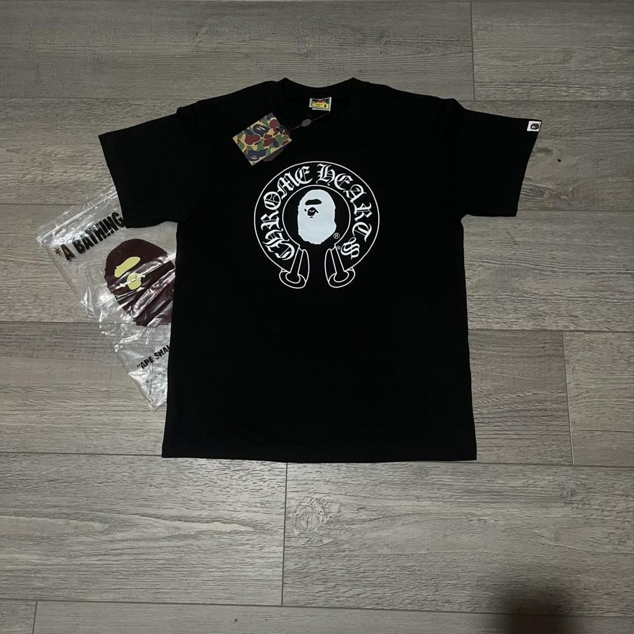 Bathing ape x chrome hearts medium but can fit small | Depop