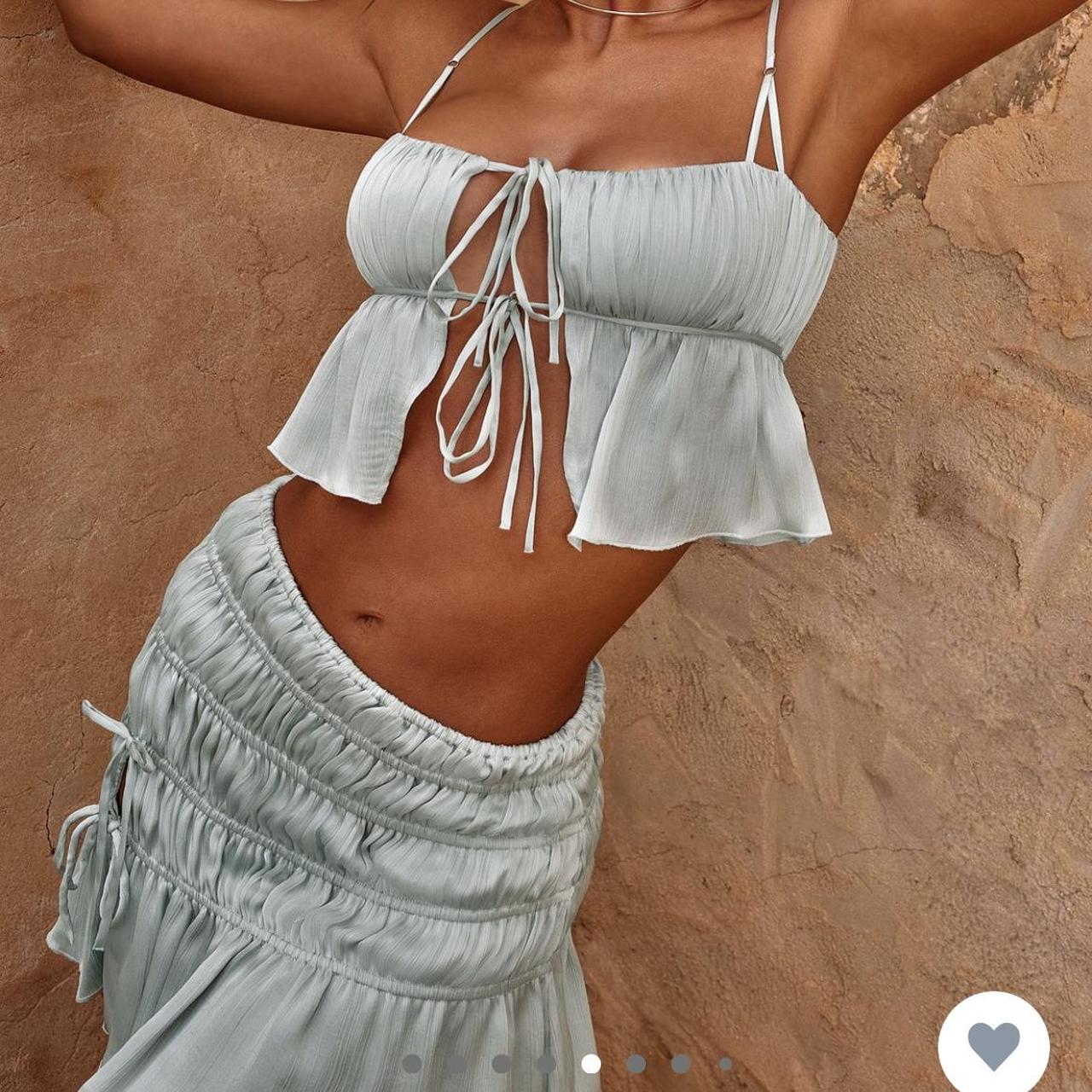 Oh Polly co ord Light mint green Lush outfit Worn... Depop