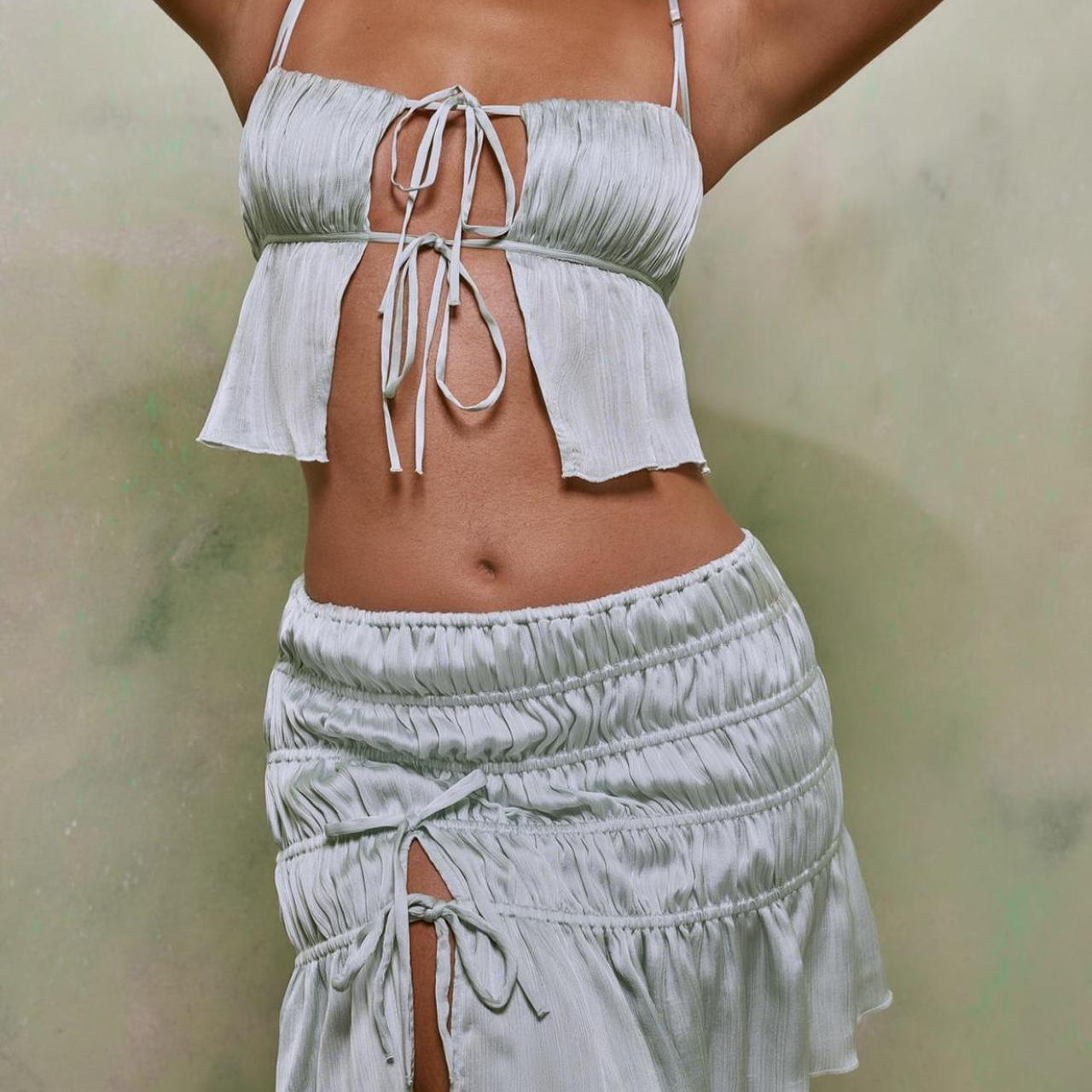 Oh Polly co ord Light mint green Lush outfit Worn... Depop