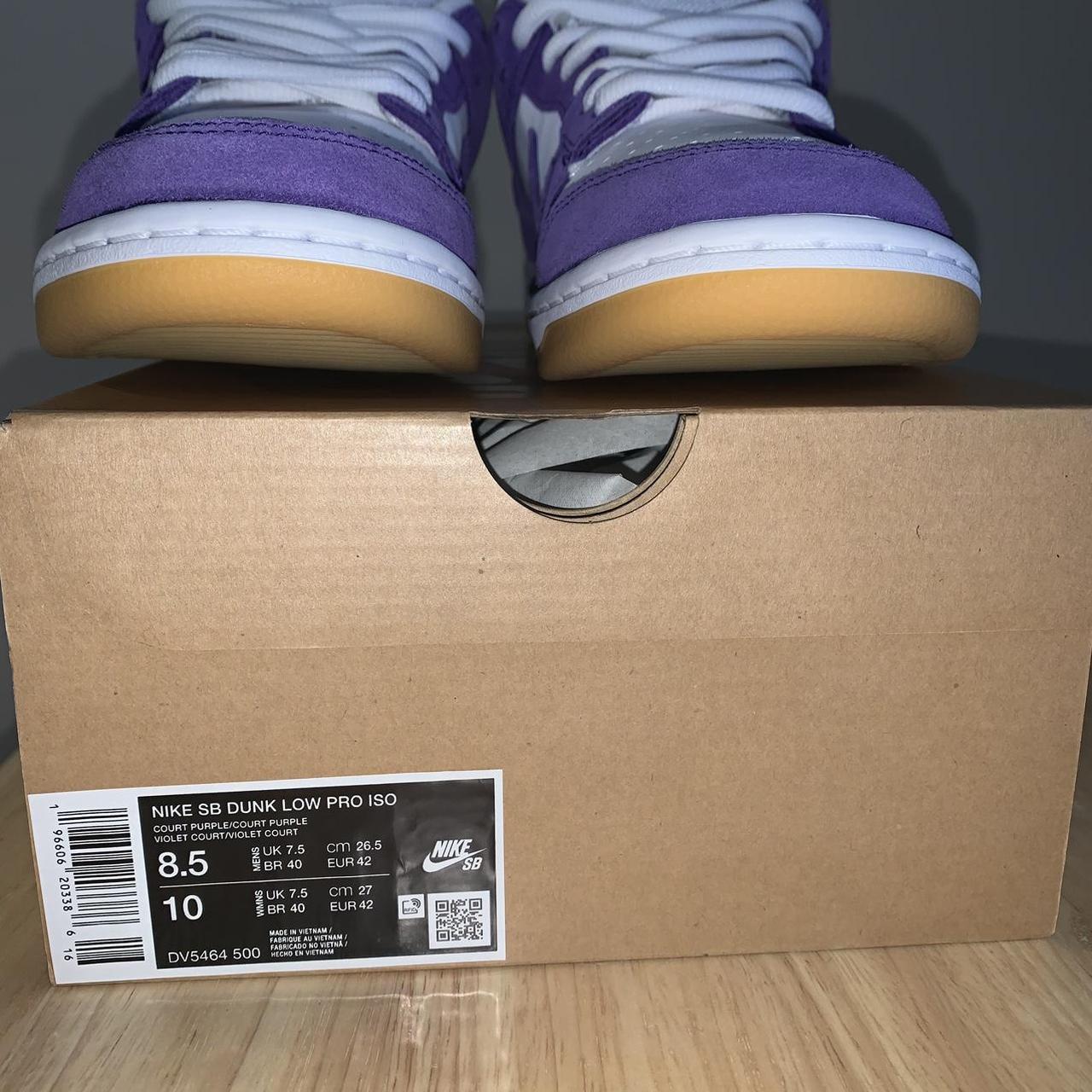 Nike SB Dunk Low Pro ISO Orange Label Court Purple... - Depop