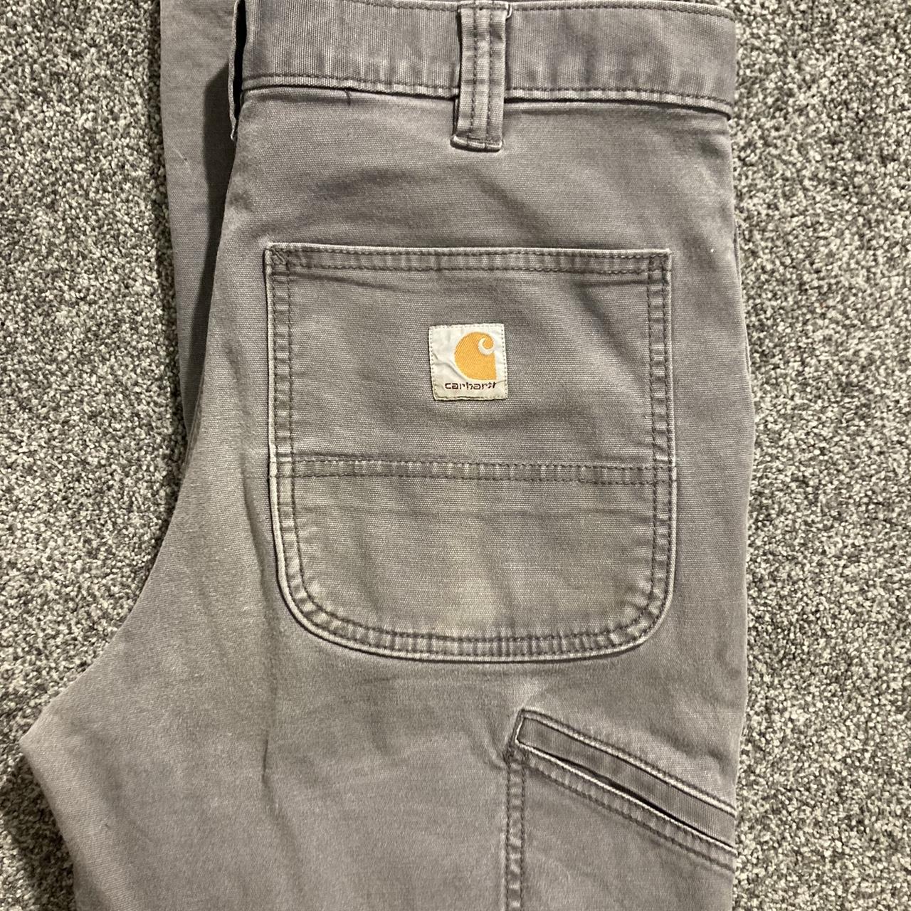 Carhartt grey jeans vintage Worn a few times, stains... - Depop