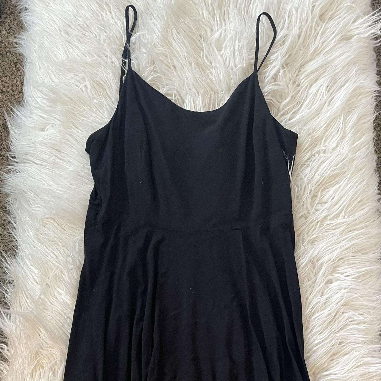 Simple black fit and flare dress from Old Navy - In... - Depop