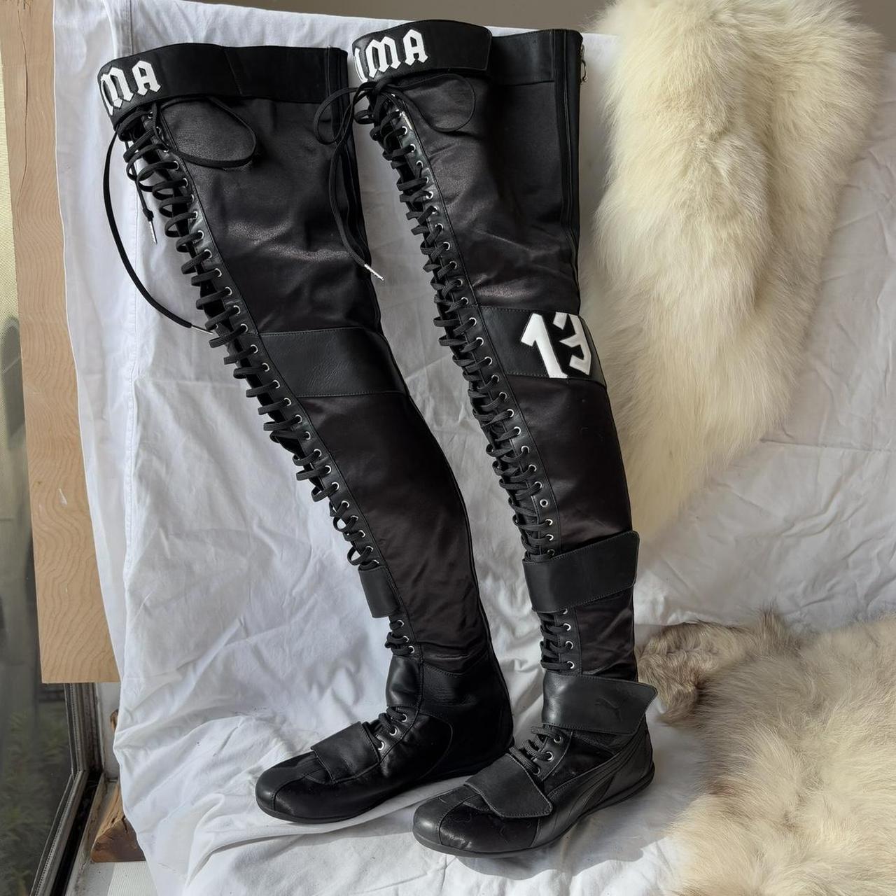 Boots Clearance Puma Fenty Knee High Boots Black Puma X Rihanna