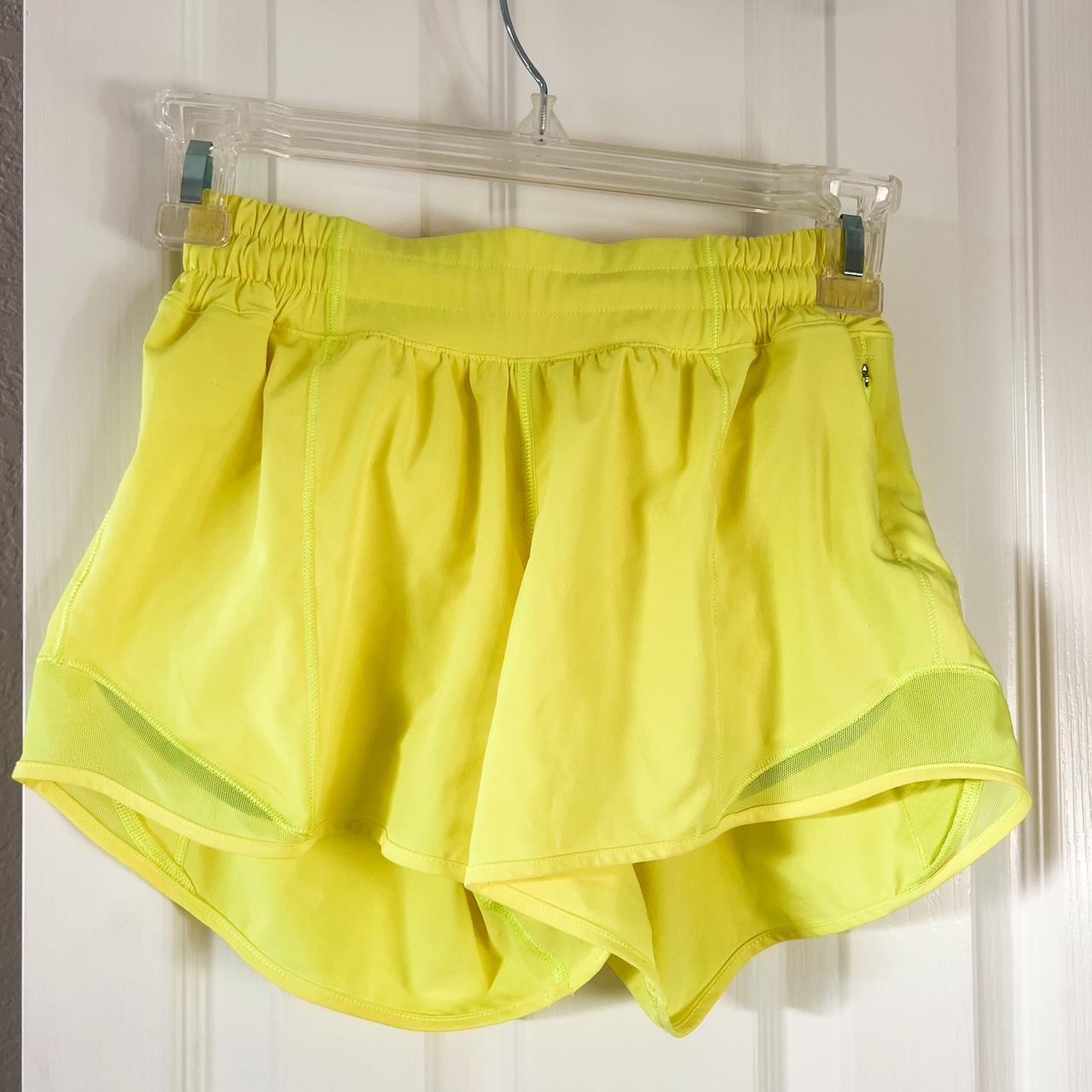 Neon Yellow Lululemon Shorts 🥎 Size 2, 4 inch. Great... Depop