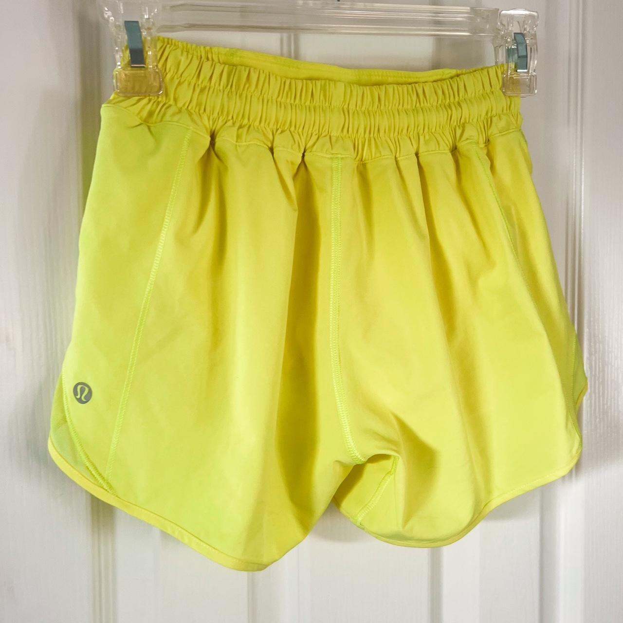 Neon Yellow Lululemon Shorts 🥎 Size 2, 4 inch. Great... Depop