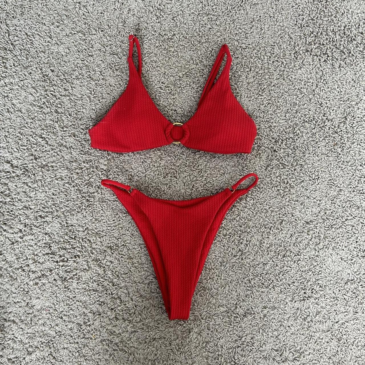 Shein red bathing suit online