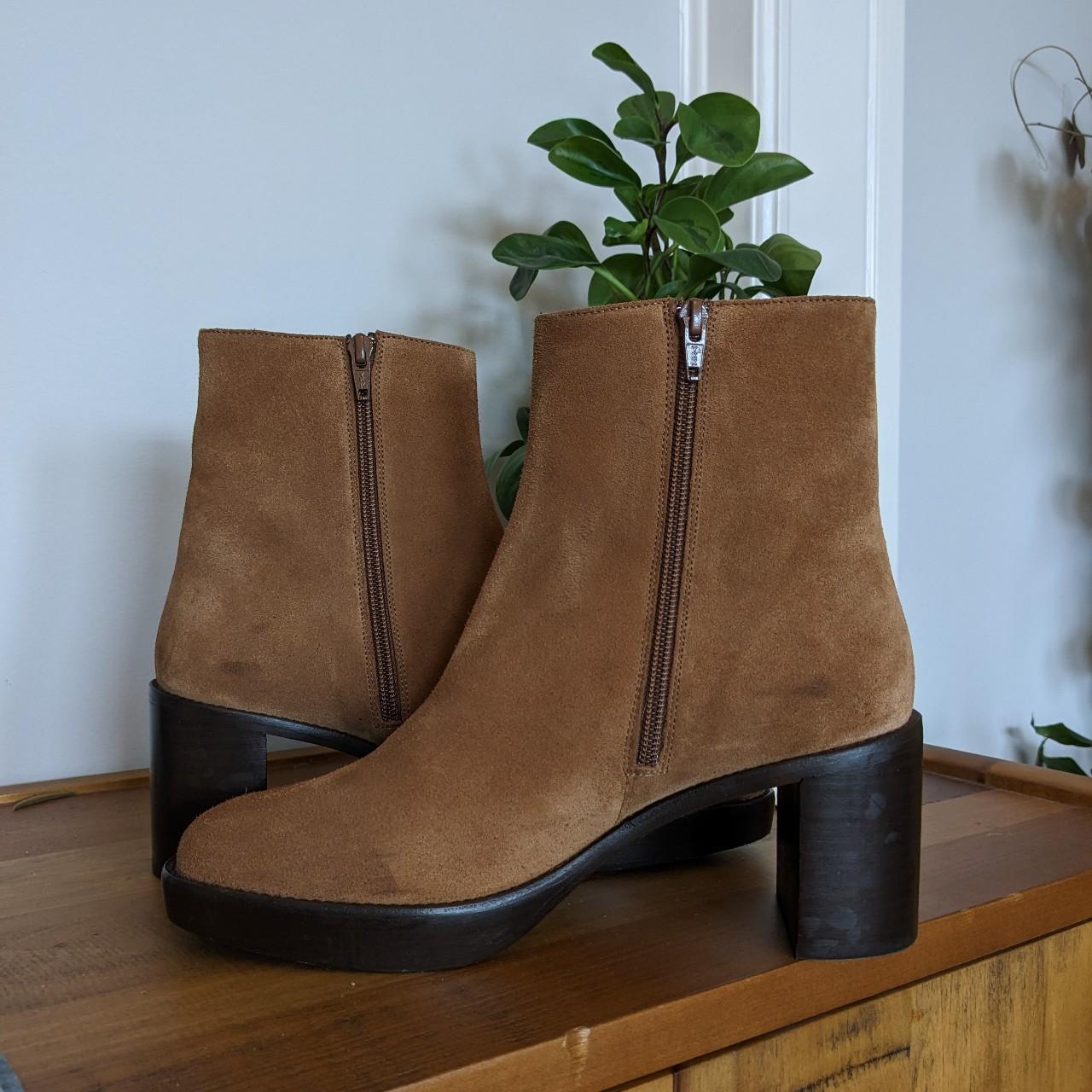 By Far Ellen Ankle Boots Cognac Suede size