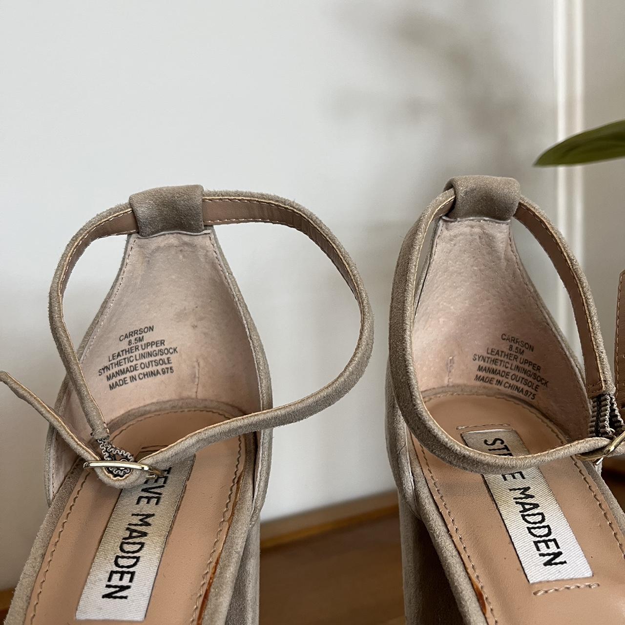 Steve Madden Carrson Heels, taupe suede, Depop