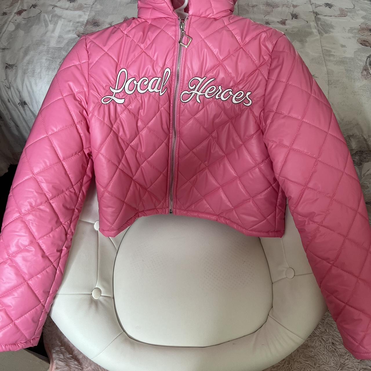 PINK COAT XS WORN COUPLE OF TIMES RIP ON... Depop