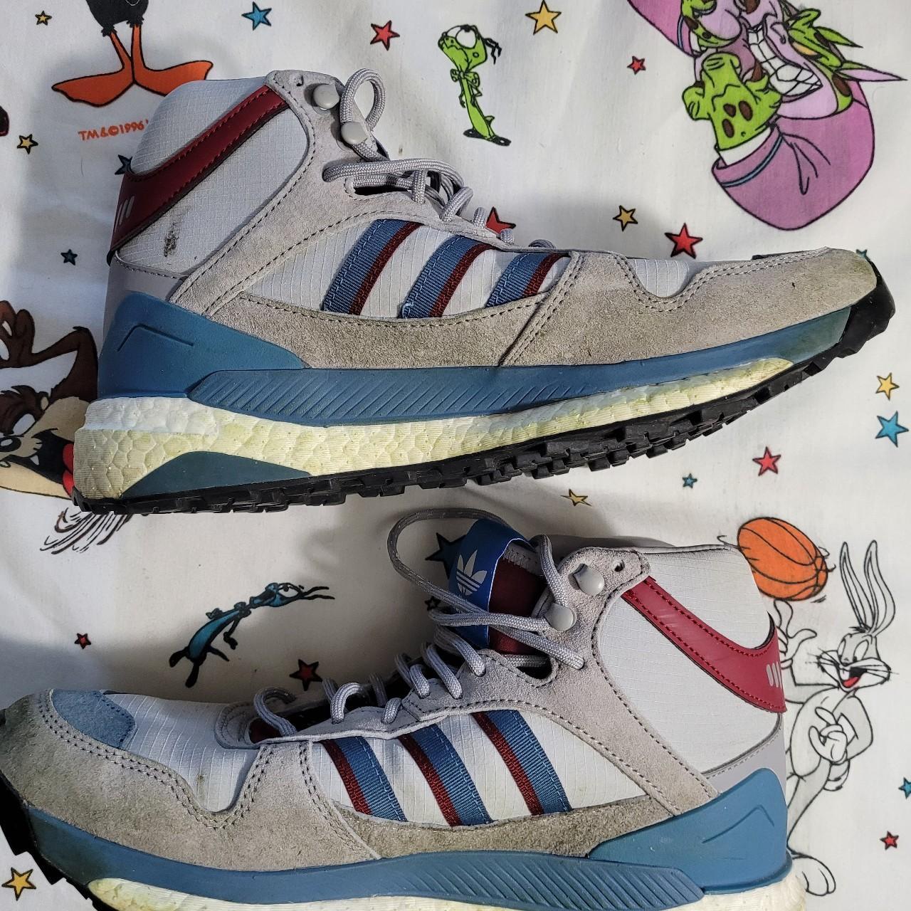 Adidas Men's Blue and Grey Boots (2)