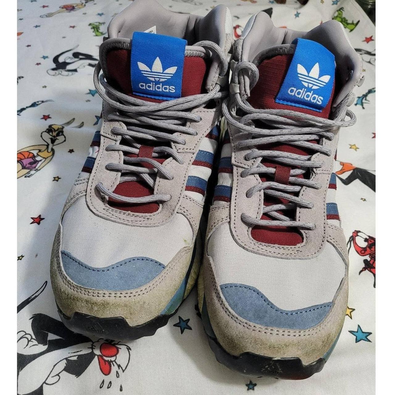 Adidas Men's Grey and Blue Boots (4)