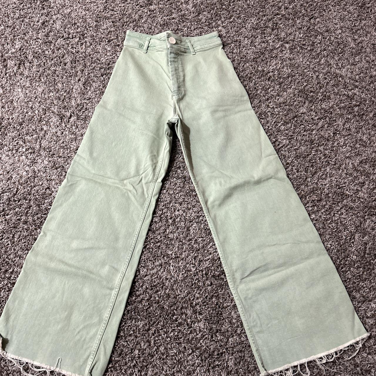 light green zara jeans Depop