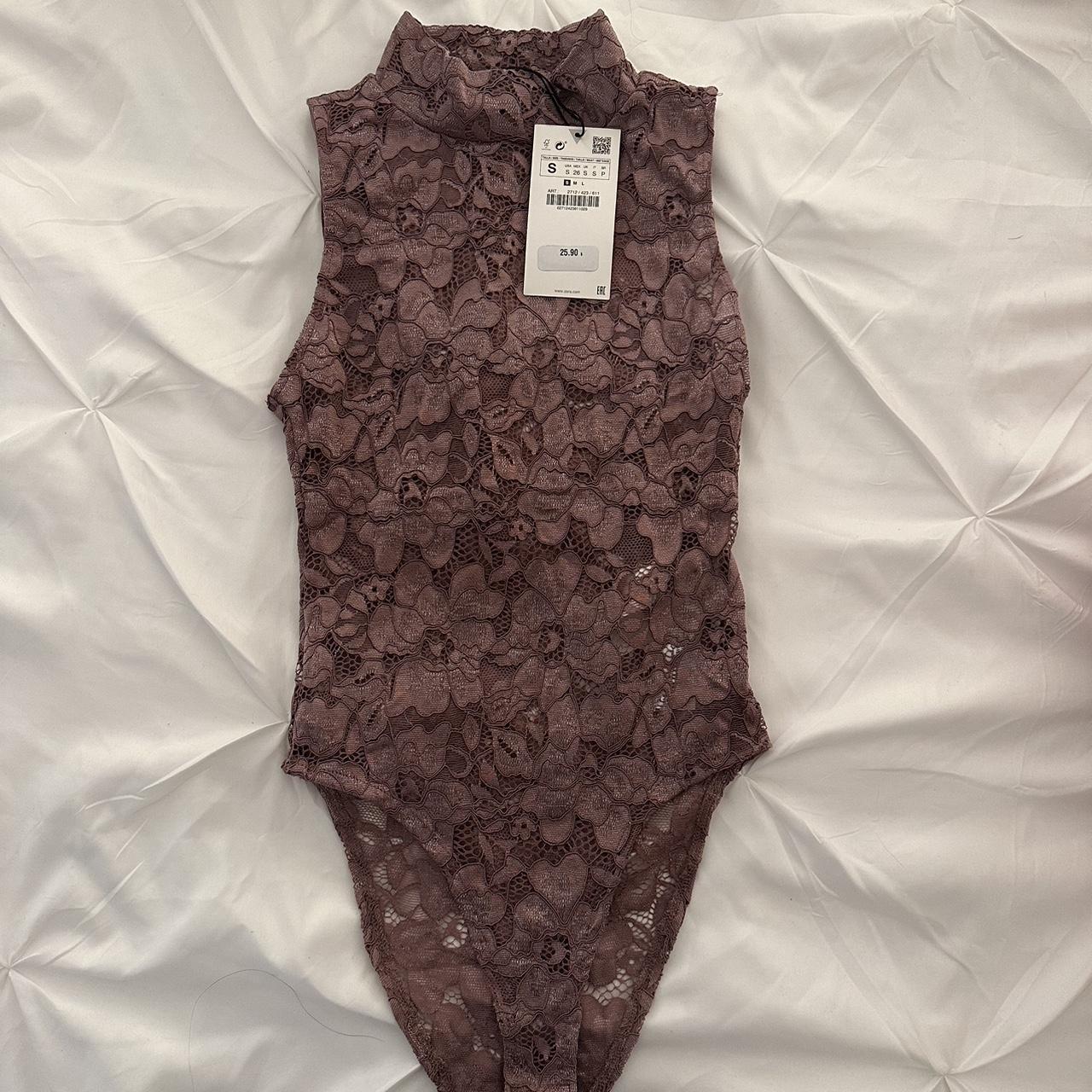 Zara Women's Purple Bodysuit Depop