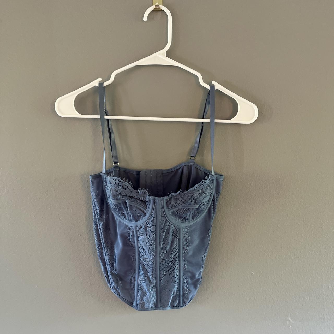 UO corset dupe in blue fits the exact same as the... Depop