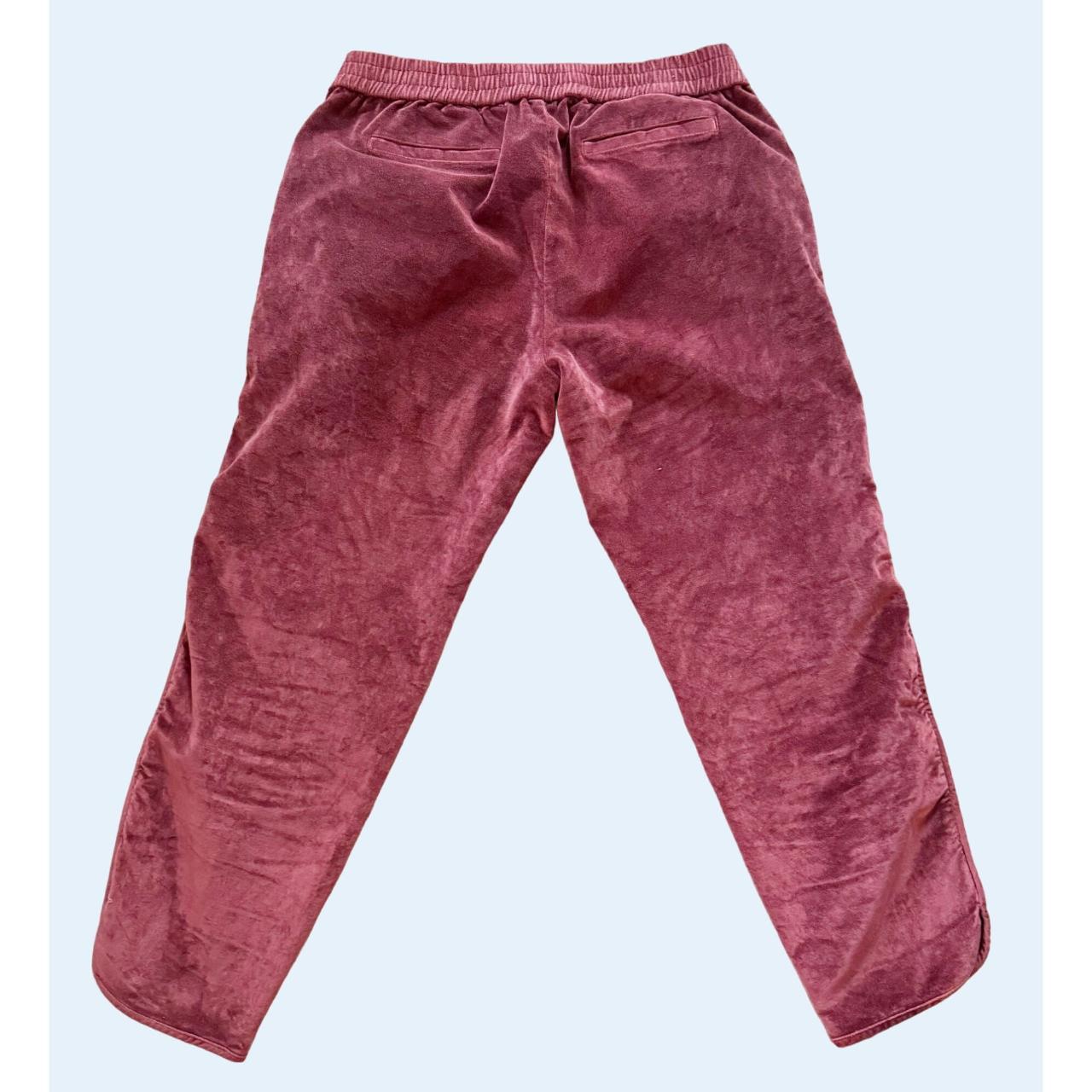 MADEWELL Burgundy Velvet Velour Track Trousers Depop