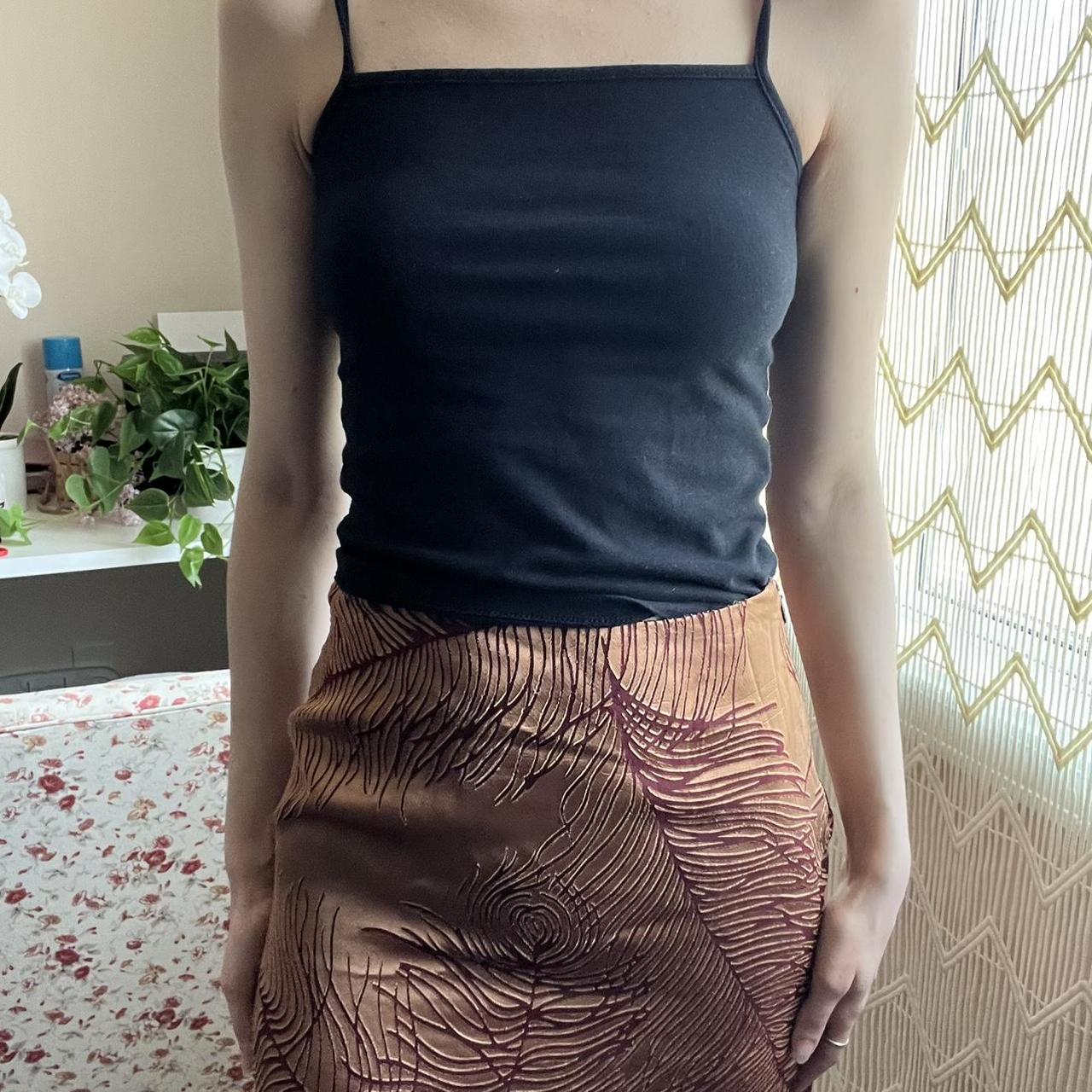 Feather print outlet skirt