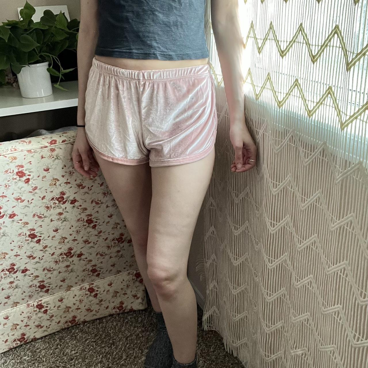 Brandy melville cheap pink velvet shorts