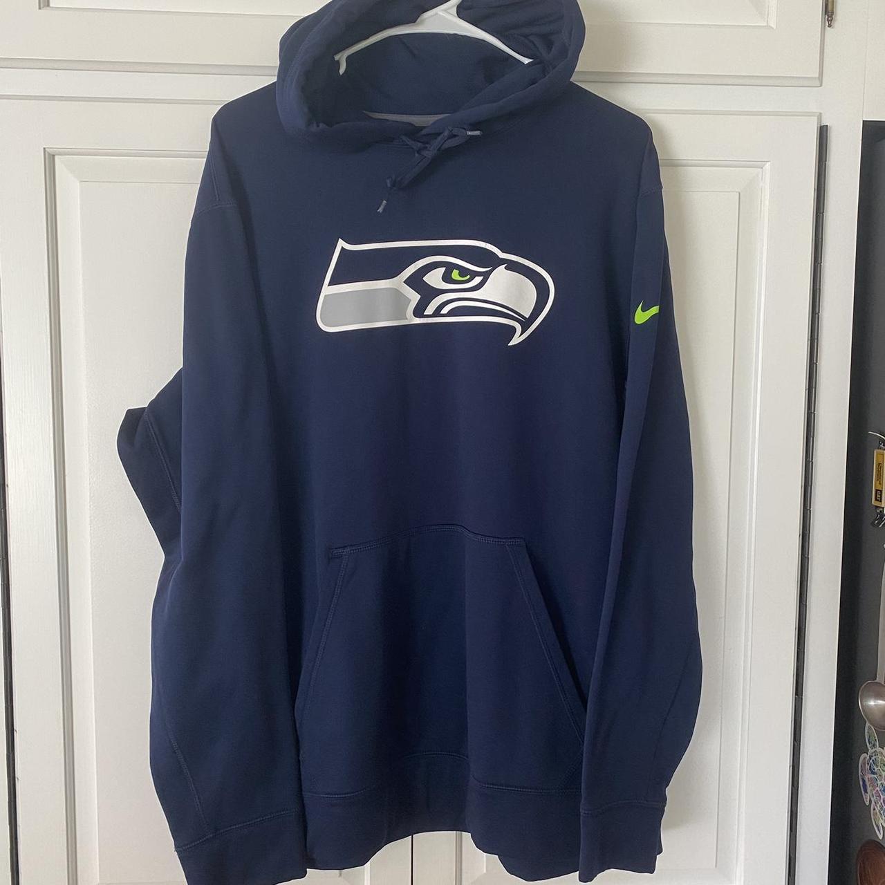 Nike Seattle Seahawks Sweatshirt Men's XL Blue On Field Football Hoodie