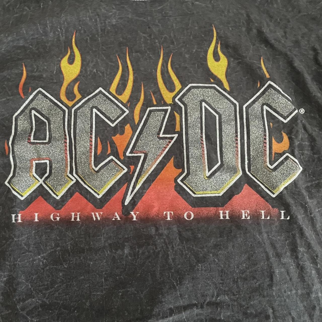 cropped acdc shirt ⚡️size medium price negotiable... - Depop