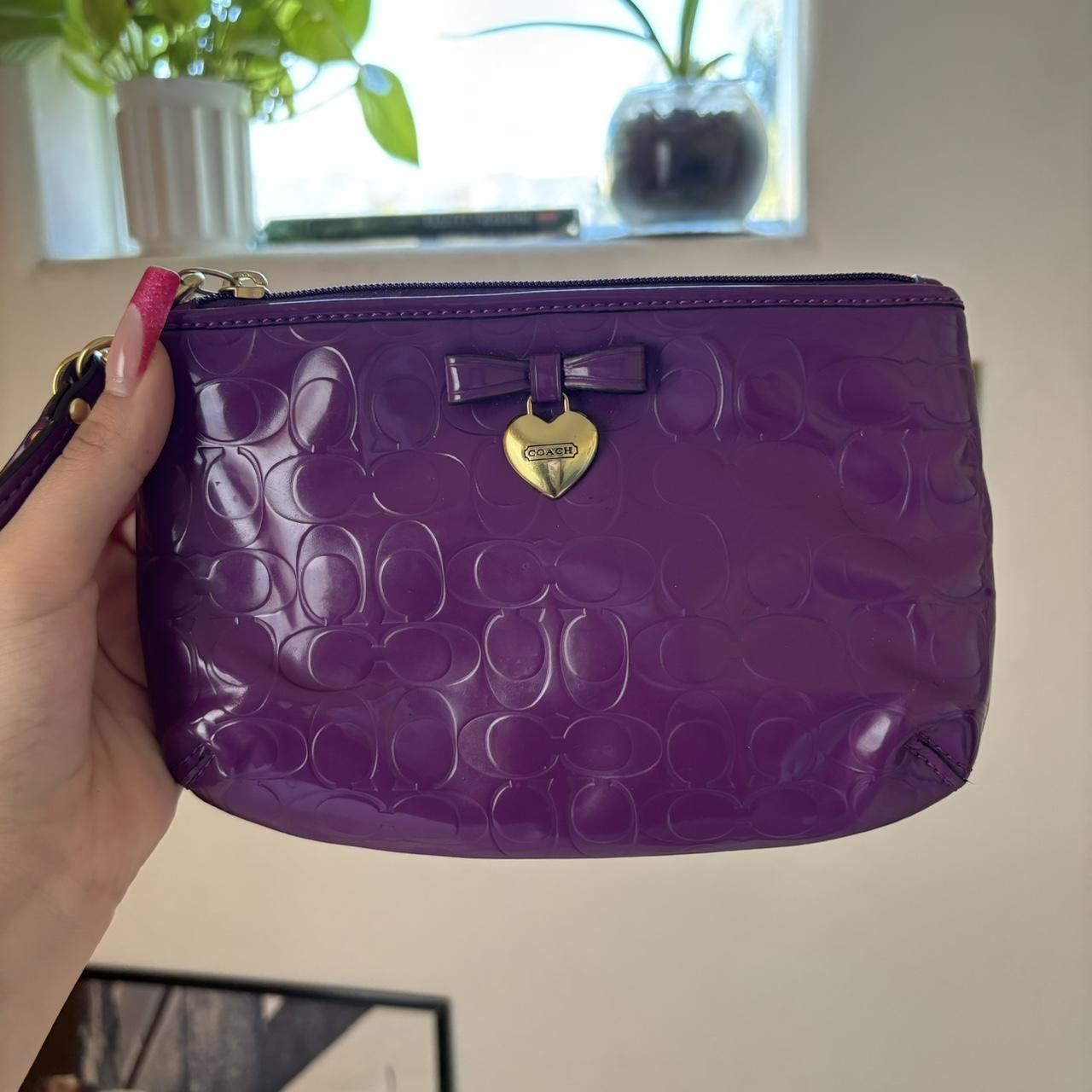Coach Small Town Bucket Bag Signature Violet Leather Purse - Women's  handbags