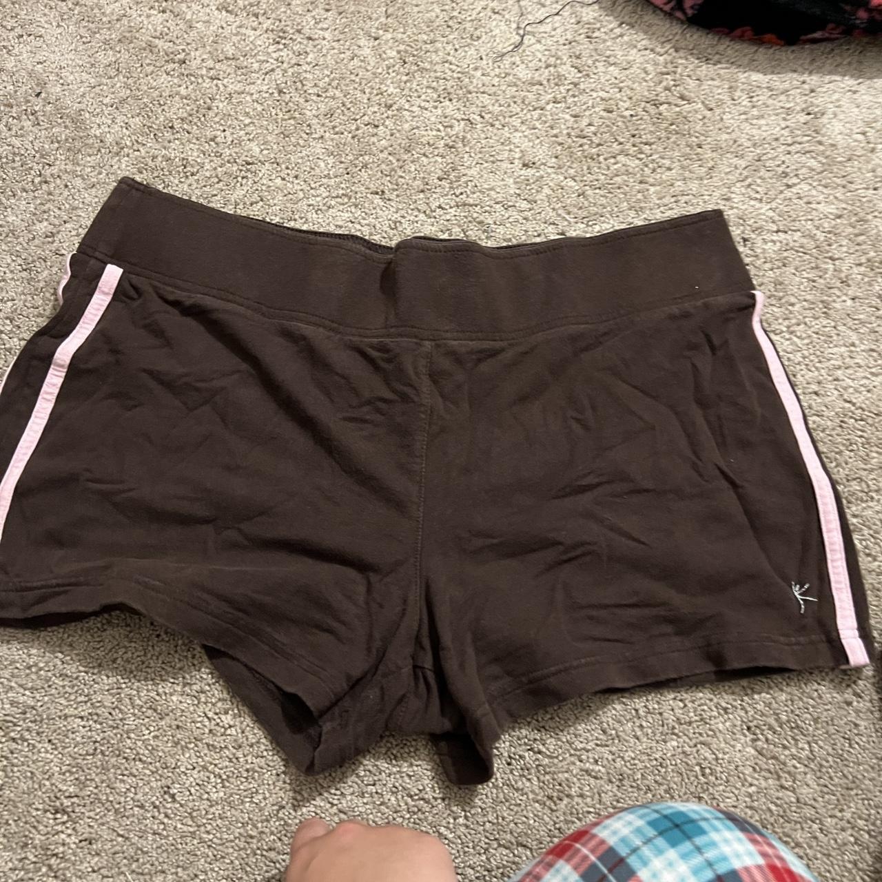 Y2K shorts brown and pink shorts worn a couple... - Depop
