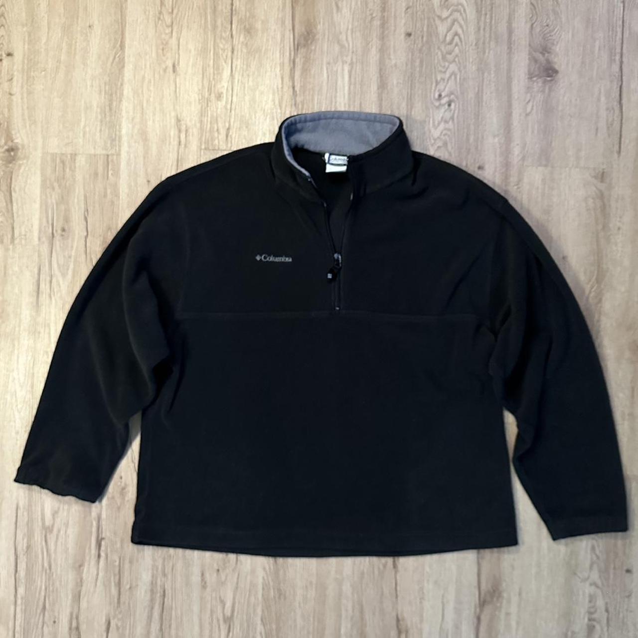 Vintage style Columbia fleece black quarter zip... - Depop