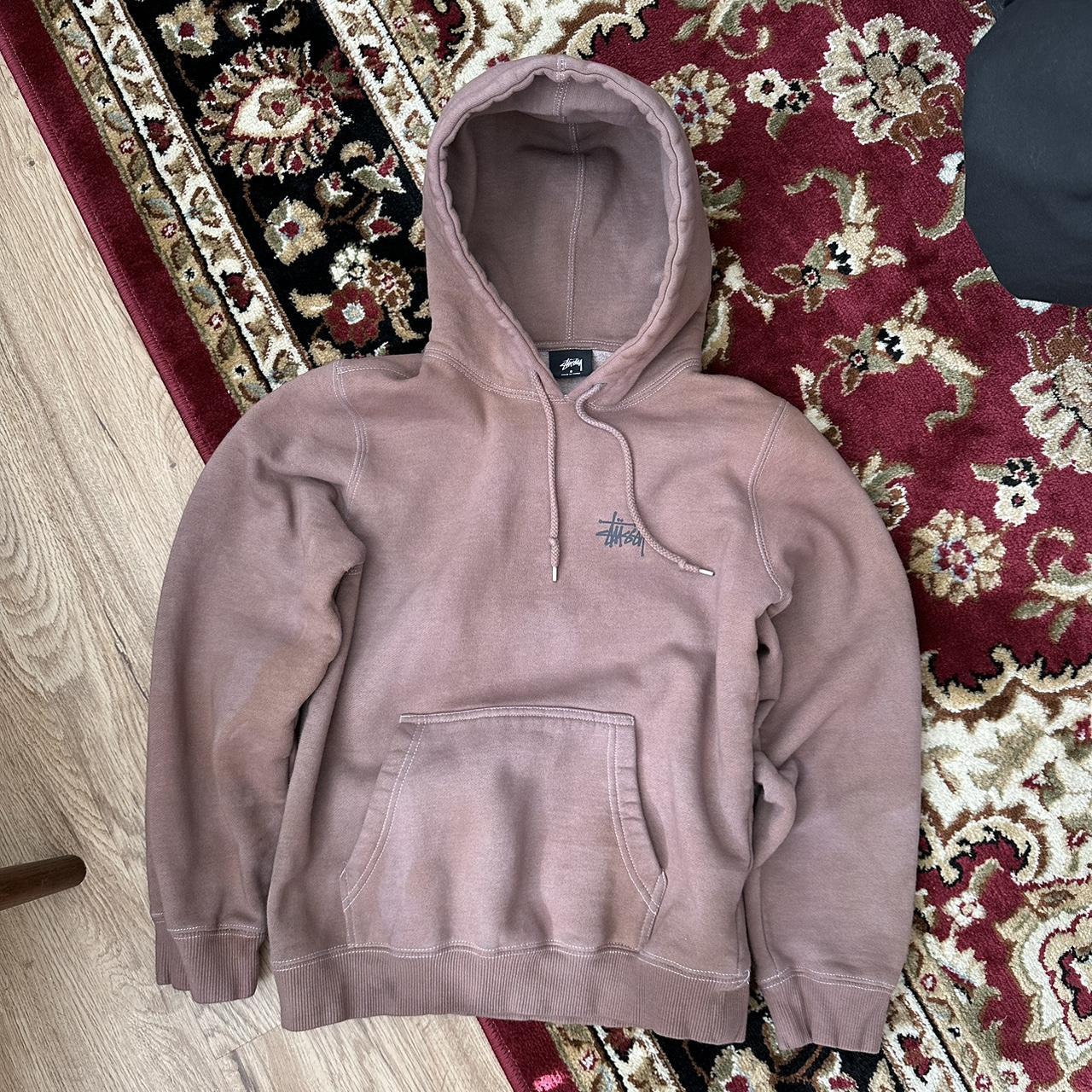 Brown sunfaded Stussy heavyweight hoodie. Very nice... - Depop