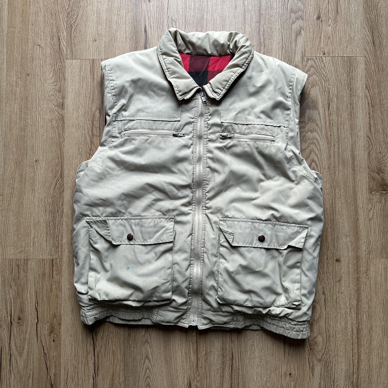 Vintage Tan Puffer Jacket. Simple casual closet... - Depop