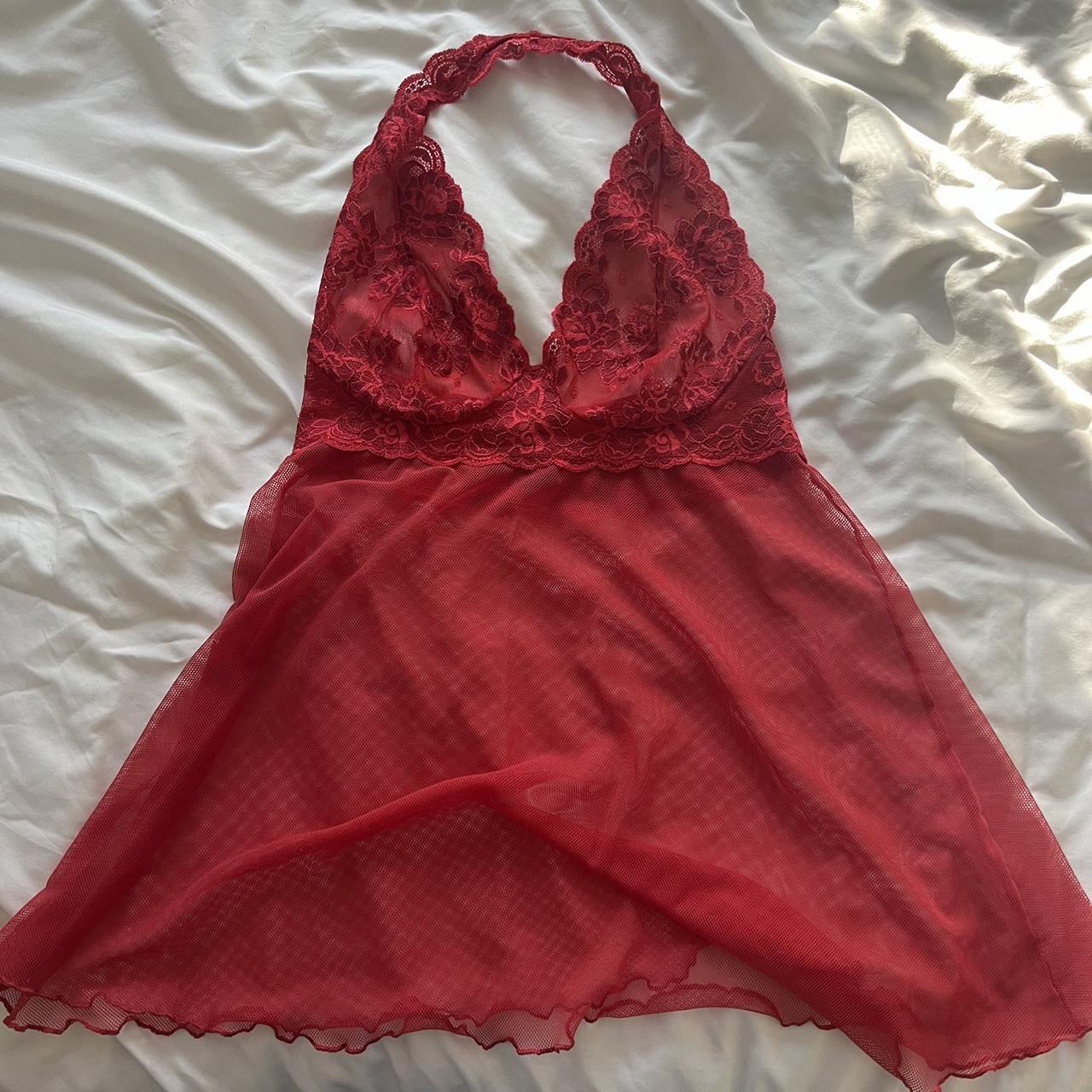 - vintage victoria secret size red pink lingerie... - Depop