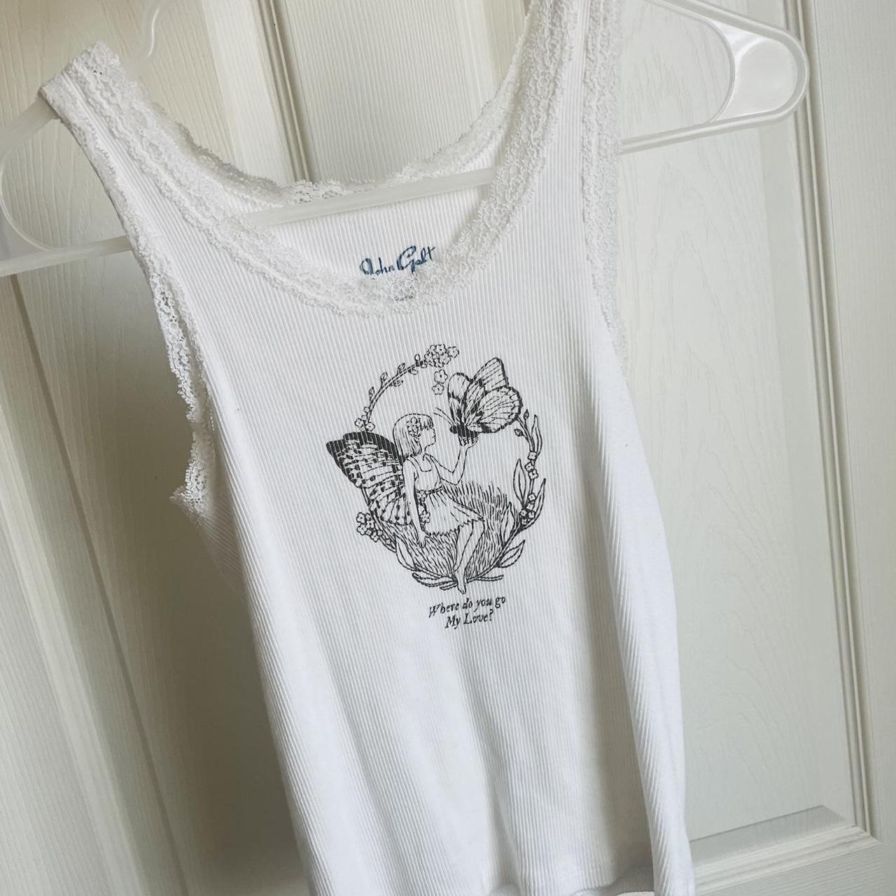 White lace tank from Brandy Melville This lovely - Depop