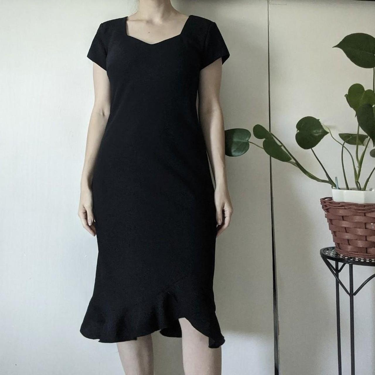 Semi casual cheap black dress