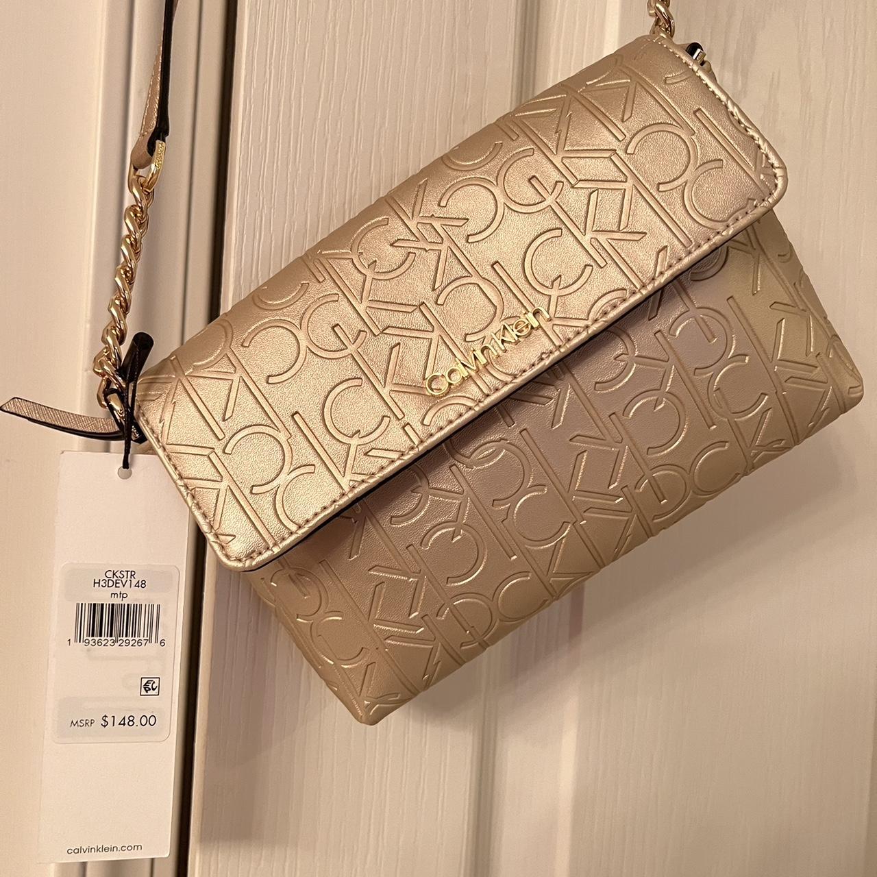 Calvin klein gold on sale purse