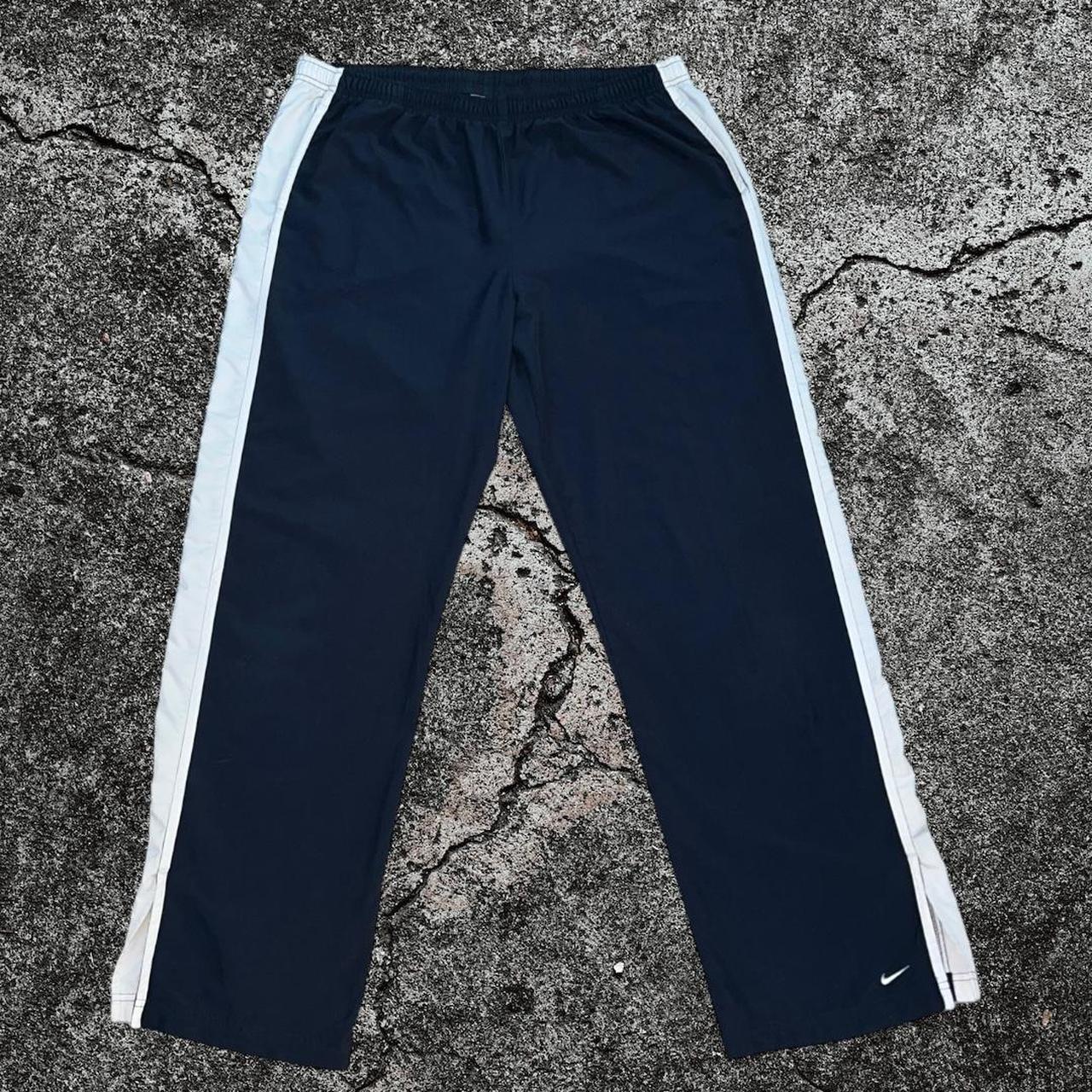 Y2K Nike Nylon Track Pants , Size : XL 34” (front