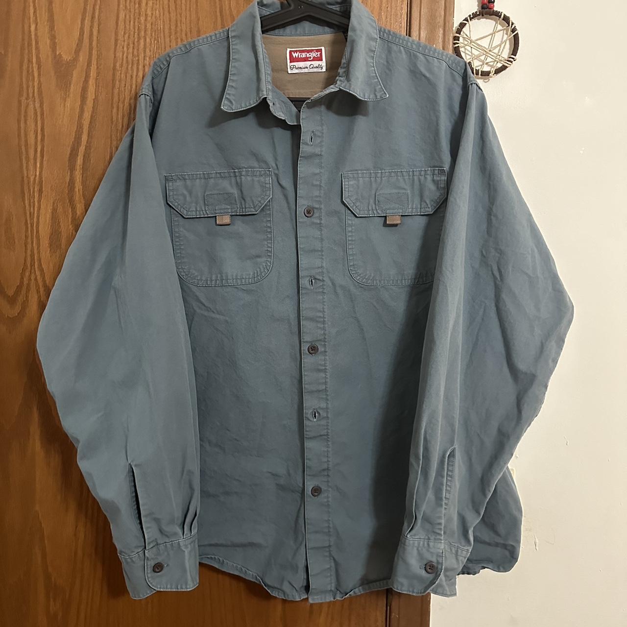 Wrangler Workwear Button-Up Shirt Size:... - Depop