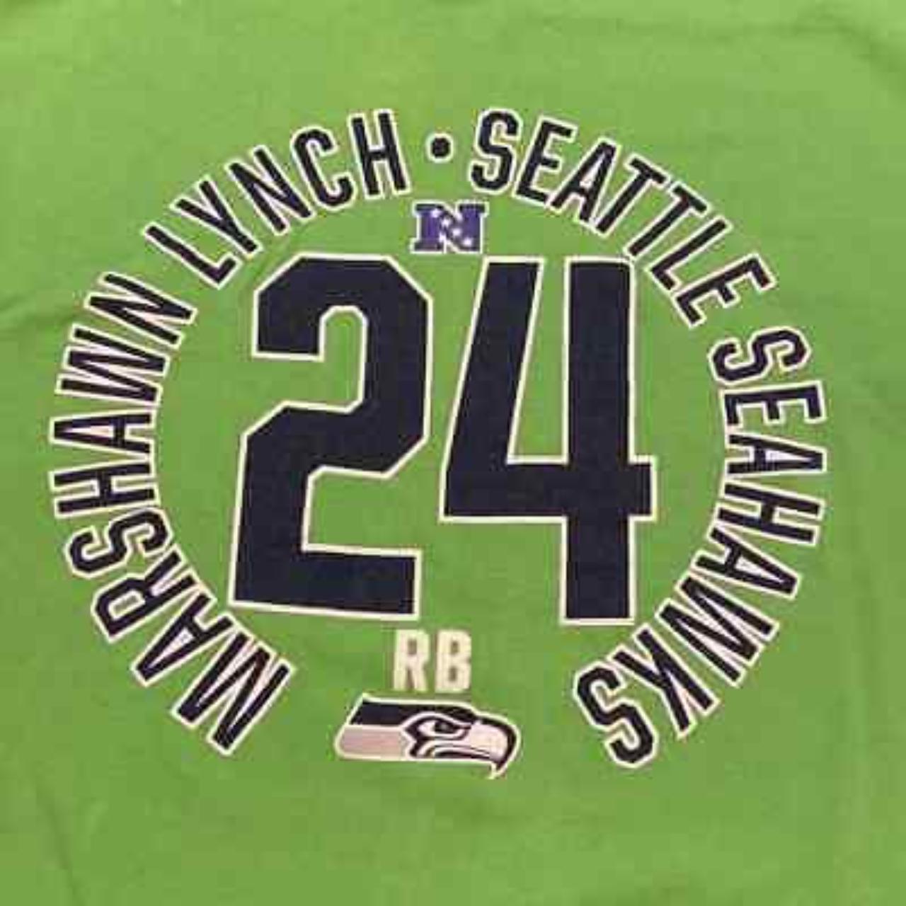 Marshawn Lynch Shirt 2XL Seattle Seahawks tee with - Depop